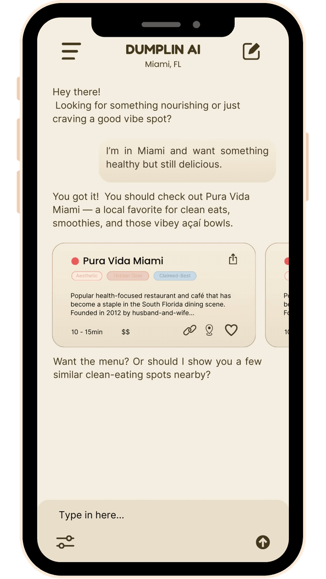 Dumplin AI App Preview